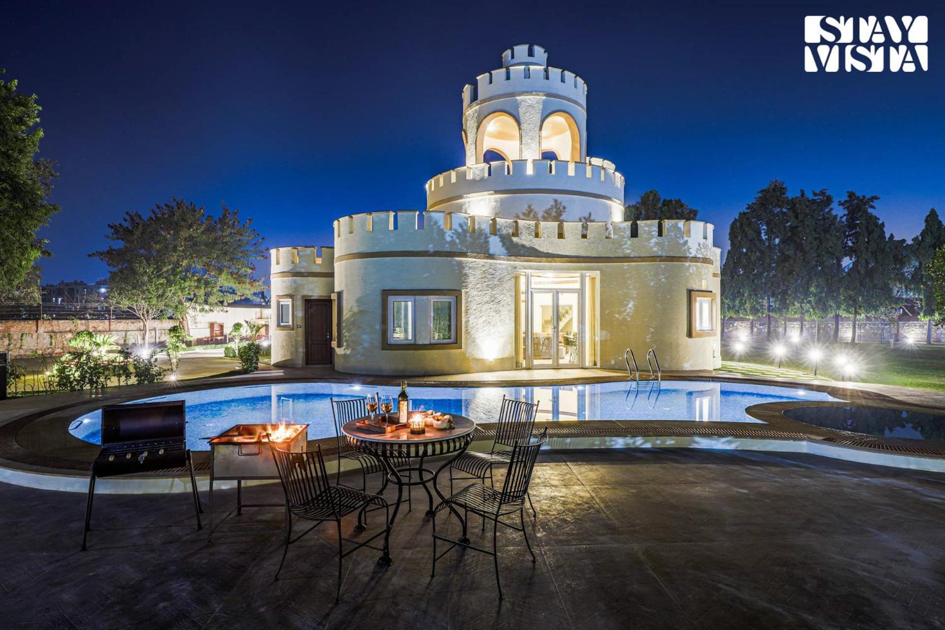 Stayvista'S Mystic Castle With Terrace, Swimming Pool, Lawn With Gazebo 자이푸르 외부 사진